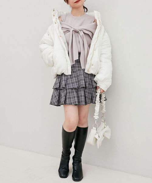 MAJESTIC LEGON（マジェスティックレゴン）の「マルチWAYショルダーリボンバッグ（ショルダーバッグ・レディース・ブラック/アイボリー・FREE）」の10枚目の写真