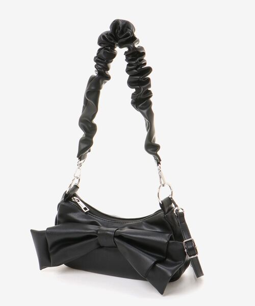 MAJESTIC LEGON（マジェスティックレゴン）の「マルチWAYショルダーリボンバッグ（ショルダーバッグ・レディース・ブラック/アイボリー・FREE）」の15枚目の写真