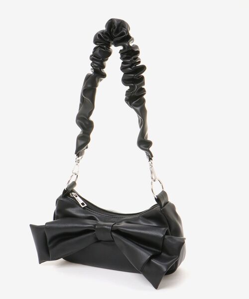 MAJESTIC LEGON（マジェスティックレゴン）の「マルチWAYショルダーリボンバッグ（ショルダーバッグ・レディース・ブラック/アイボリー・FREE）」の16枚目の写真