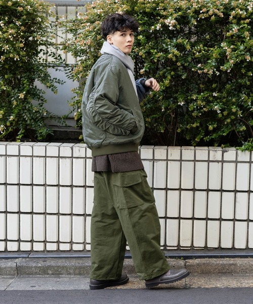 niko and...（ニコアンド）の「ストーンウォッシュMA‐1（MA-1・メンズ・カーキ/ブラック・MEDIUM/LARGE）」の7枚目の写真