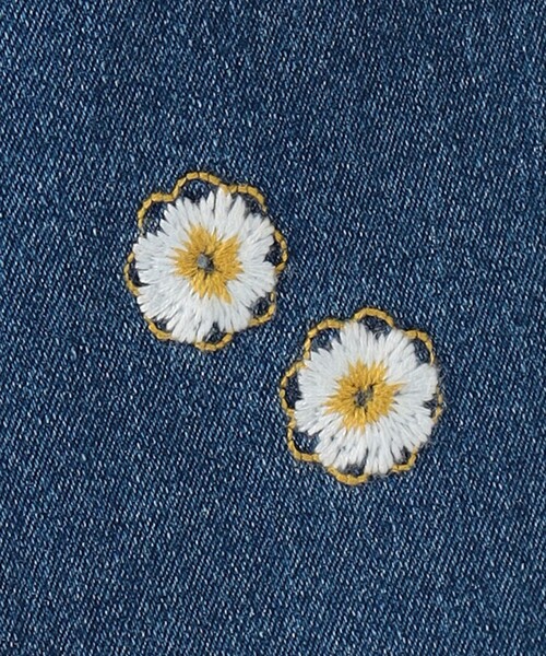 green label relaxing（グリーンレーベルリラクシング）の「TJ デニム フレアパンツ EMB  / キッズ  100cm-130cm - ストレッチ -（デニムパンツ・キッズ・ブラック/コバルトブルー・100cm/110cm/130cm/120cm）」の12枚目の写真