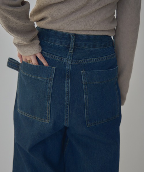 bita.(ビタ)の「ダブルポケットストレートデニム(デニムパンツ・レディース・ブルー・MEDIUM/LARGE/SMALL)」の9枚目の写真