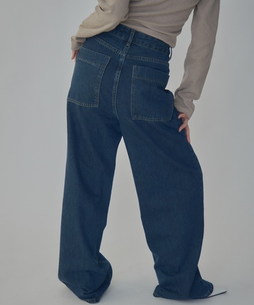 bita.(ビタ)の「ダブルポケットストレートデニム(デニムパンツ・レディース・ブルー・MEDIUM/LARGE/SMALL)」の5枚目の写真