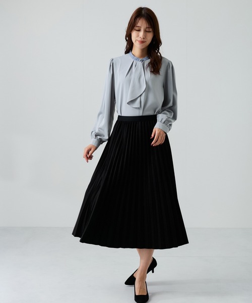 Jayro(ジャイロ)の「ドレープスカーフ衿配色ブラウス(シャツ/ブラウス・レディース・ブルー系その他5/ピンク系その他2/ネイビー/ホワイト・M)」の17枚目の写真