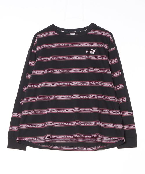 PUMA(プーマ)の「プーマ PUMA CORE HERITAGE LS ジャガード Tシャツ_(Tシャツ/カットソー・レディース・ブラック/ボルドー・M/L)」の1枚目の写真