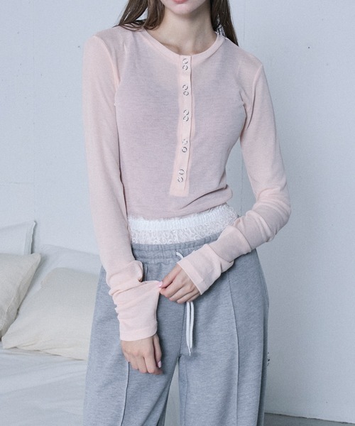 le ELMi(ルエルミ)の「Lace double waist sweat pants / レースダブルウエストスウェットパンツ(スウェットパンツ・レディース・グレー/ブラック・M/L)」の16枚目の写真