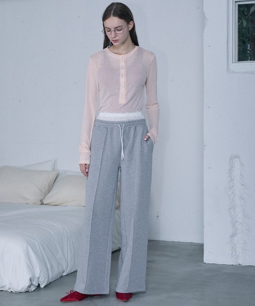 le ELMi(ルエルミ)の「Lace double waist sweat pants / レースダブルウエストスウェットパンツ(スウェットパンツ・レディース・グレー/ブラック・M/L)」の19枚目の写真