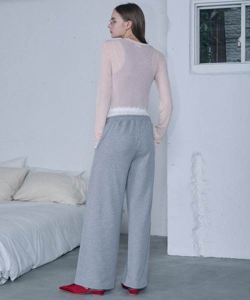 le ELMi(ルエルミ)の「Lace double waist sweat pants / レースダブルウエストスウェットパンツ(スウェットパンツ・レディース・グレー/ブラック・M/L)」の20枚目の写真