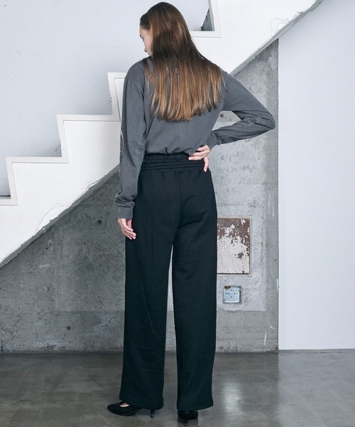 le ELMi(ルエルミ)の「Lace double waist sweat pants / レースダブルウエストスウェットパンツ(スウェットパンツ・レディース・グレー/ブラック・M/L)」の9枚目の写真