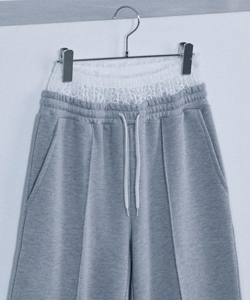 le ELMi(ルエルミ)の「Lace double waist sweat pants / レースダブルウエストスウェットパンツ(スウェットパンツ・レディース・グレー/ブラック・M/L)」の22枚目の写真