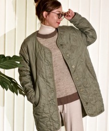 2-10A10 中綿キルト ロングブルゾン 暖かい 軽量