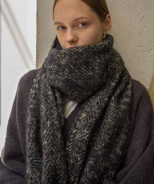 AMERICAN HOLIC（アメリカンホリック）の「アソートシャギーマフラー（マフラー・レディース・チャコールグレー/アイボリー/チェック/その他11・FREE）」の13枚目の写真