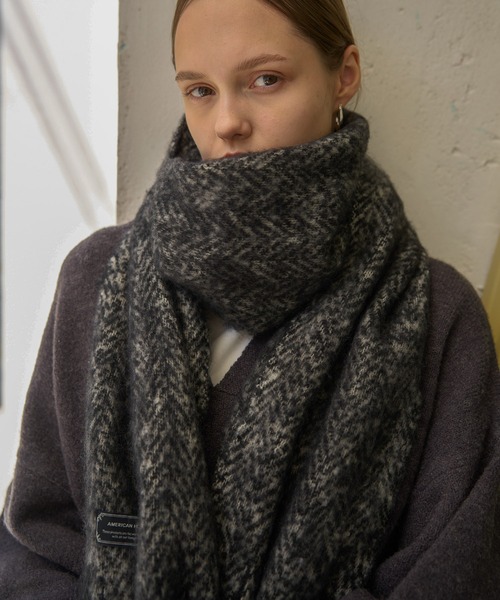 AMERICAN HOLIC（アメリカンホリック）の「アソートシャギーマフラー（マフラー・レディース・チャコールグレー/アイボリー/チェック/その他11・FREE）」の6枚目の写真