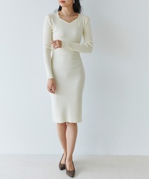 Fizz | 【Fizz/フィズ】　ハートネックニットワンピース(ワンピース)