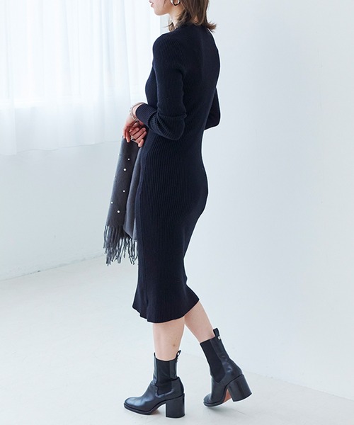 Fizz(フィズ)の「【Fizz/フィズ】 ハートネックニットワンピース(ワンピース・レディース・レッド/アイボリー/ブラック・M)」の9枚目の写真