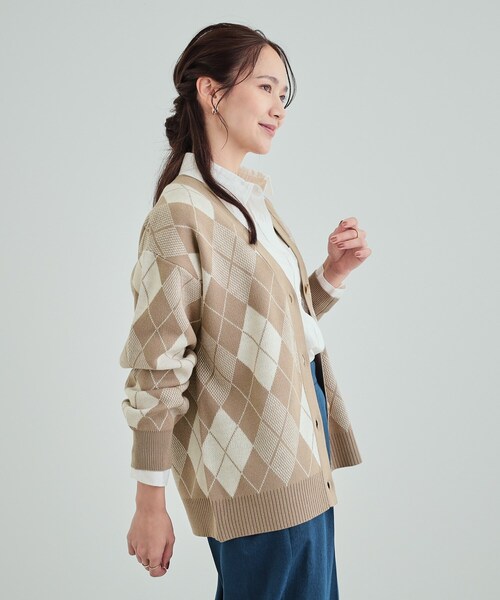 SHOO・LA・RUE(シューラルー)の「◆柄アソートカーディガン(カーディガン/ボレロ・レディース・ブラック系1/ブラック系3/ブラウン系2/グリーン系4・01/02/03/04)」の10枚目の写真