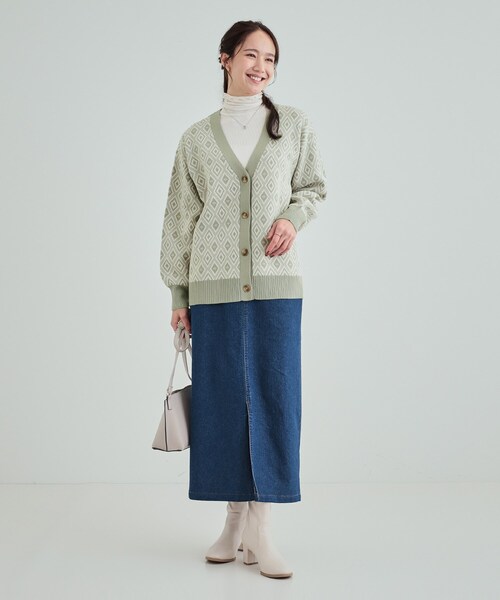 SHOO・LA・RUE(シューラルー)の「◆柄アソートカーディガン(カーディガン/ボレロ・レディース・ブラック系1/ブラック系3/ブラウン系2/グリーン系4・01/02/03/04)」の19枚目の写真