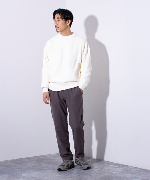 GLOSTER(グロスター)の「【限定展開】【GLOSTER/グロスター】モールクルーネック プルオーバーニット(ニット/セーター・メンズ・グリーン/ブラウン/スミクロ/アイボリー・M/L/XL)」の21枚目の写真