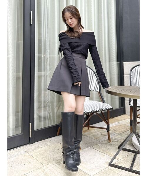 dazzlin(ダズリン)の「レースレイヤードリブニットトップス(ニット/セーター・レディース・ブラック/ピンク/オフホワイト・FREE)」の9枚目の写真