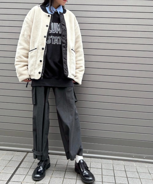 Scrap Book(スクラップブック)の「◆WEB限定 展開◆【TAION】MILITARY RIVERSIBLE CREW NECK DOWN JKT(ダウンジャケット/コート・レディース・ブラック/ホワイト系その他・FREE)」の1枚目の写真