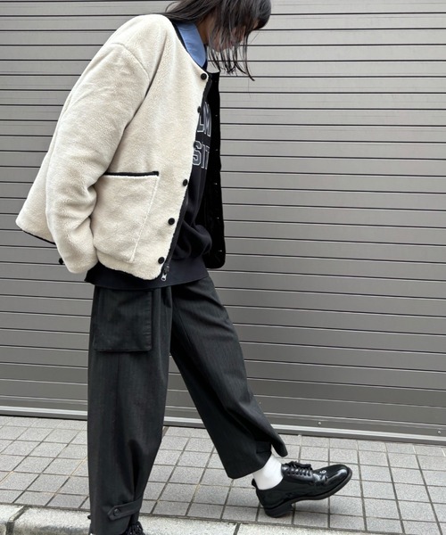 Scrap Book(スクラップブック)の「◆WEB限定 展開◆【TAION】MILITARY RIVERSIBLE CREW NECK DOWN JKT(ダウンジャケット/コート・レディース・ブラック/ホワイト系その他・FREE)」の7枚目の写真