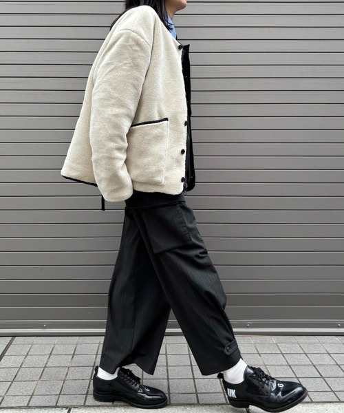 Scrap Book(スクラップブック)の「◆WEB限定 展開◆【TAION】MILITARY RIVERSIBLE CREW NECK DOWN JKT(ダウンジャケット/コート・レディース・ブラック/ホワイト系その他・FREE)」の8枚目の写真