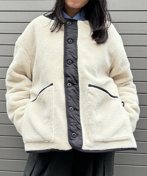 Scrap Book(スクラップブック)の「◆WEB限定 展開◆【TAION】MILITARY RIVERSIBLE CREW NECK DOWN JKT(ダウンジャケット/コート・レディース・ブラック/ホワイト系その他・FREE)」の13枚目の写真