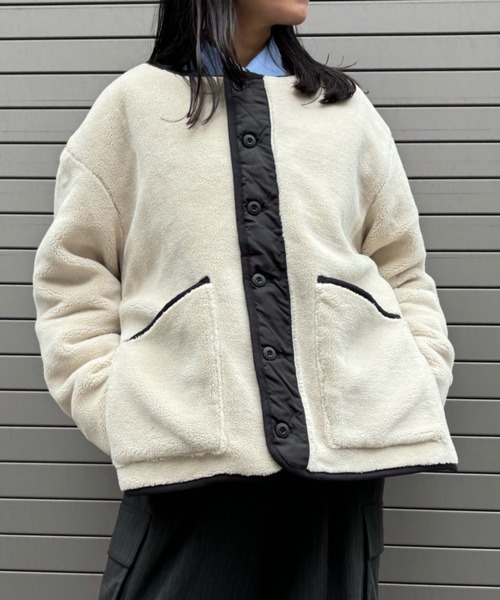 Scrap Book(スクラップブック)の「◆WEB限定 展開◆【TAION】MILITARY RIVERSIBLE CREW NECK DOWN JKT(ダウンジャケット/コート・レディース・ブラック/ホワイト系その他・FREE)」の14枚目の写真