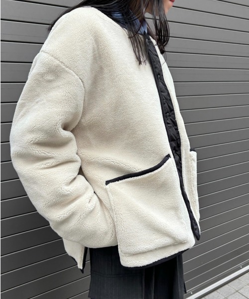 Scrap Book(スクラップブック)の「◆WEB限定 展開◆【TAION】MILITARY RIVERSIBLE CREW NECK DOWN JKT(ダウンジャケット/コート・レディース・ブラック/ホワイト系その他・FREE)」の17枚目の写真