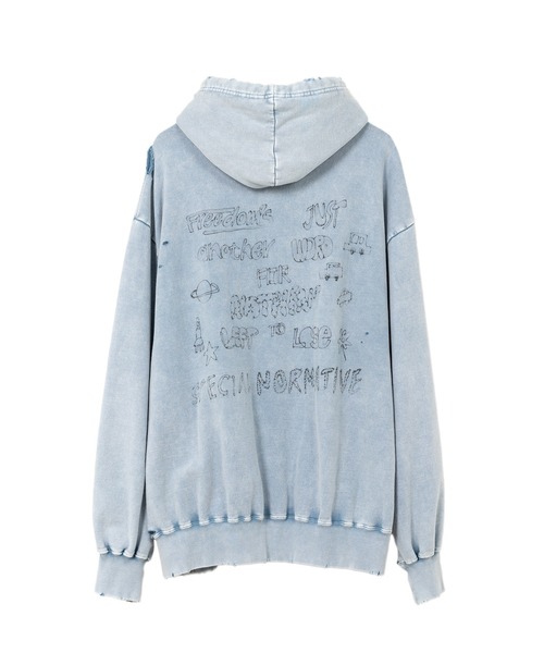セール】Bleached Cat Print Hoodie（スウェット）｜Maison