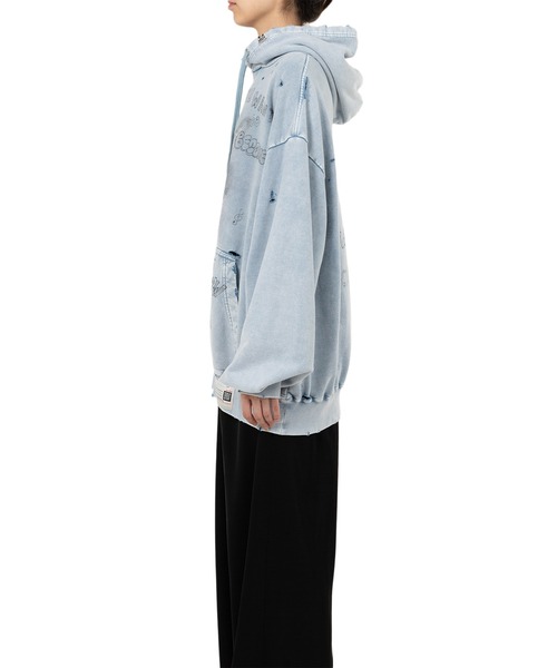 セール】Bleached Cat Print Hoodie（スウェット）｜Maison