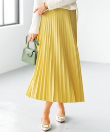 プリーツスカート」に該当するイエロー/黄色系のファッション通販
