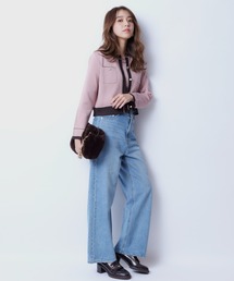 タグ付き新品 JUSGLITTY バイカラーアンサンブル モカ ジャスグリッティ タグ付き新品 JUSGLITTY バイカラーアンサンブル モカ ジャス
