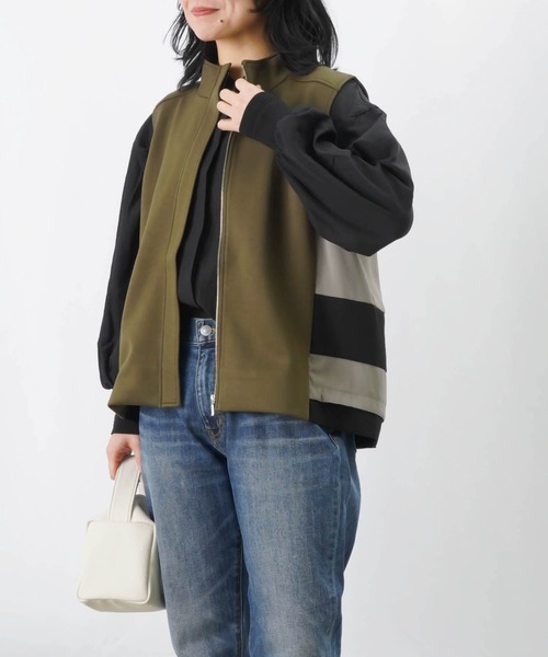 LUCA/LADY LUCK LUCA(ルカ/レディラックルカ)の「LC/LLL ダンボールツイル切り替えラインベスト(ベスト・レディース・カーキ/ブラック/グレー・FREE)」の16枚目の写真