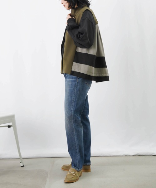 LUCA/LADY LUCK LUCA(ルカ/レディラックルカ)の「LC/LLL ダンボールツイル切り替えラインベスト(ベスト・レディース・カーキ/ブラック/グレー・FREE)」の20枚目の写真