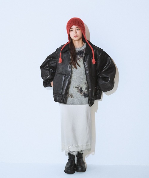 参考用(説明文含め) JEANASIS（ジーナシス）の「アニマルライクパターンプルオーバー