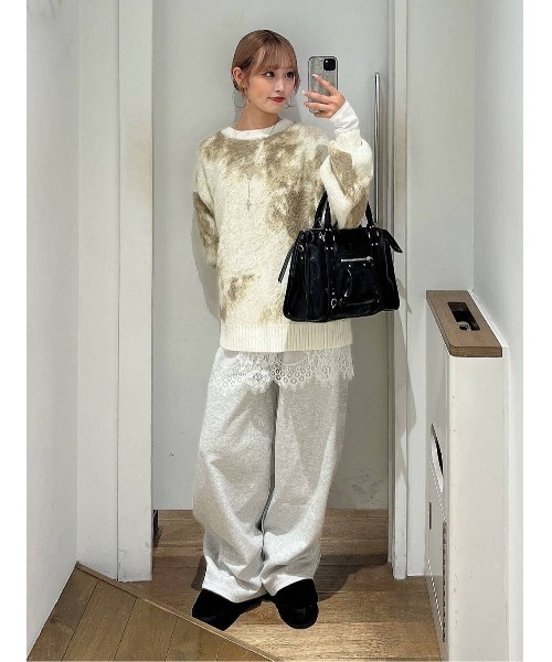 セール】アニマルライクパターンプルオーバー/288083（ニット/セーター