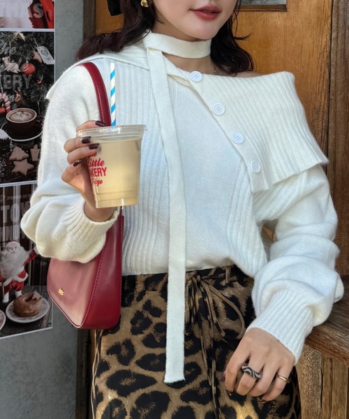 efill（エフィル）の「大人な オフショル ニット セーター（ニット/セーター・レディース・ホワイト・FREE）」の17枚目の写真