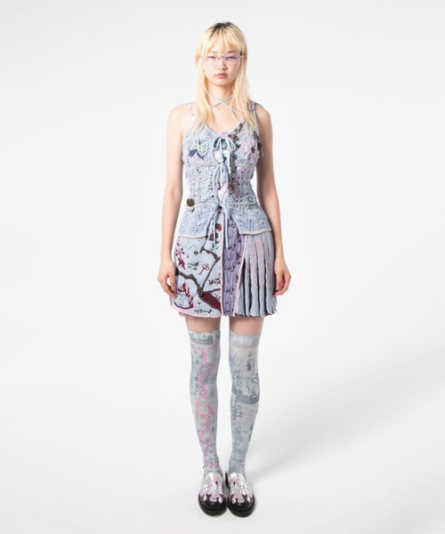 rurumu:/ルルムウ/collage jacquard mini skirt rurumu:/ルルムウ/collage jacquard mini skirt