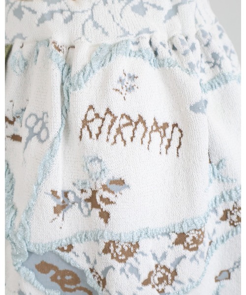 rurumu:/ルルムウ/collage jacquard mini skirt