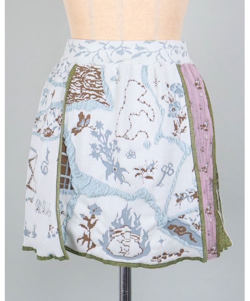 rurumu:/ルルムウ/collage jacquard mini skirt