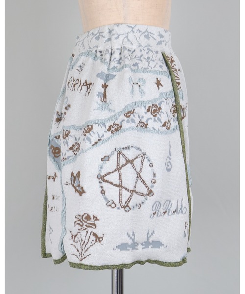 rurumu:/ルルムウ/collage jacquard mini skirt