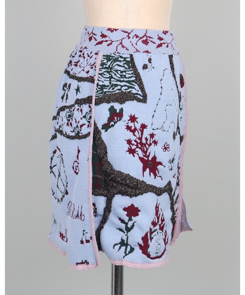 rurumu:/ルルムウ/collage jacquard mini skirt rurumu:/ルルムウ/collage jacquard mini skirt