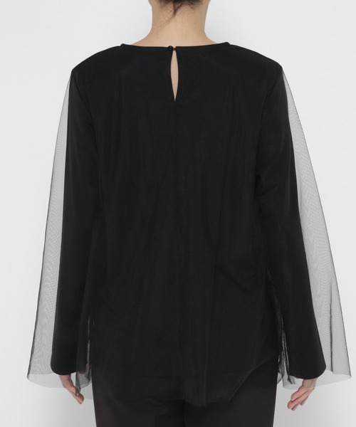 LEPSIM（レプシィム）の「【入卒式／セレモニー】チュール重ねプルオーバー　207847（Tシャツ/カットソー・レディース・ナチュラル/ブラック・FREE）」の5枚目の写真