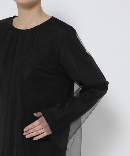 LEPSIM（レプシィム）の「【入卒式／セレモニー】チュール重ねプルオーバー　207847（Tシャツ/カットソー・レディース・ナチュラル/ブラック・FREE）」の7枚目の写真