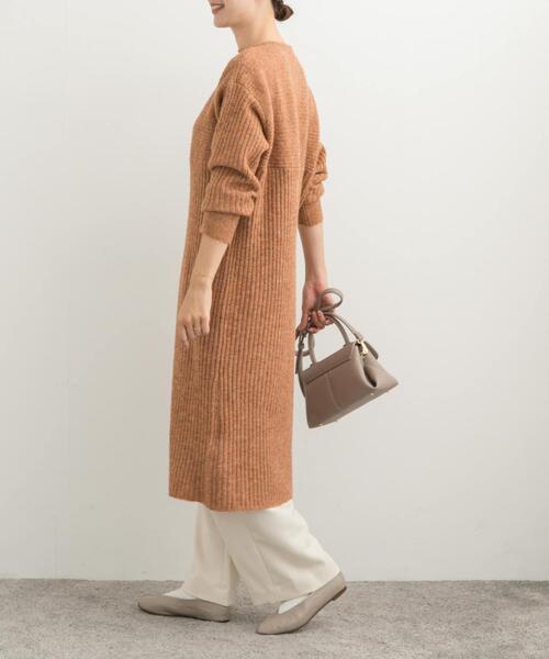 URBAN RESEARCH DOORS（アーバンリサーチドアーズ）の「リブ切替ニットワンピース（ワンピース・レディース・オレンジ/ネイビー/グレー・MEDIUM）」の9枚目の写真