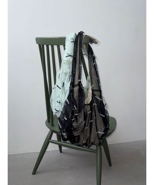 OUNNOUN（オウンノウン）の「【OUNNOUN】ロゴプリントチュールバッグ（ハンドバッグ・レディース・ミント/ブラック・FREE）」の10枚目の写真