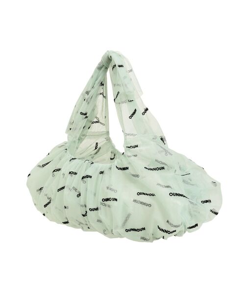 OUNNOUN（オウンノウン）の「【OUNNOUN】ロゴプリントチュールバッグ（ハンドバッグ・レディース・ミント/ブラック・FREE）」の11枚目の写真