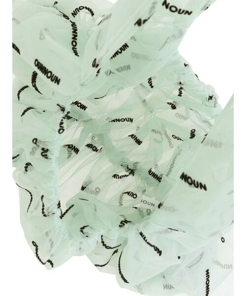 OUNNOUN（オウンノウン）の「【OUNNOUN】ロゴプリントチュールバッグ（ハンドバッグ・レディース・ミント/ブラック・FREE）」の5枚目の写真