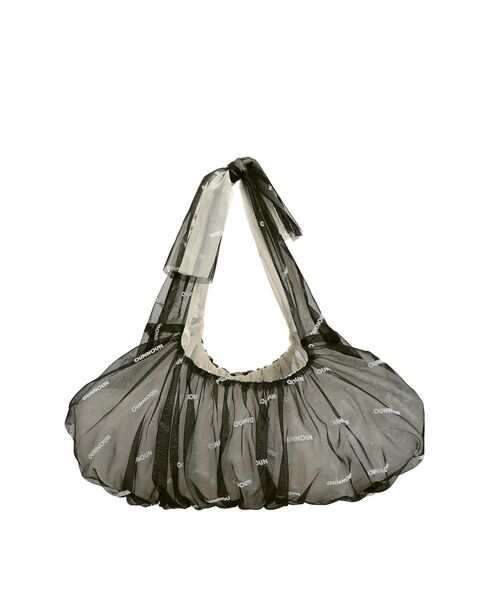 OUNNOUN（オウンノウン）の「【OUNNOUN】ロゴプリントチュールバッグ（ハンドバッグ・レディース・ミント/ブラック・FREE）」の8枚目の写真